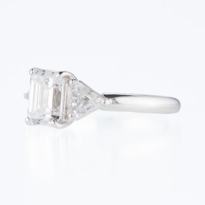 スリーストーン Fカラー インターナリーフローレス　ダイヤモンド プラチナリング D: 1.59ct 0.70ct Pt950