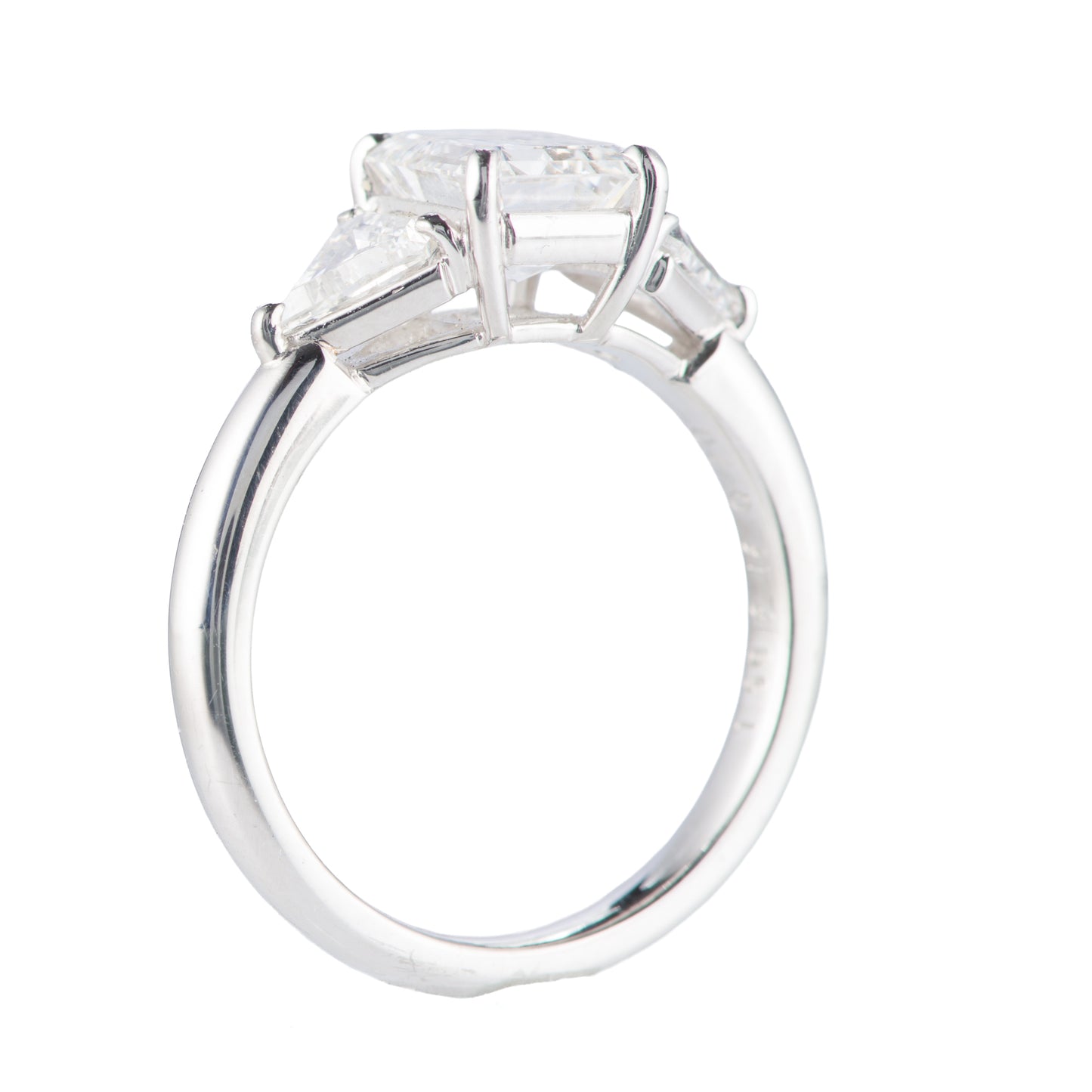 スリーストーン Fカラー インターナリーフローレス　ダイヤモンド プラチナリング D: 1.59ct 0.70ct Pt950