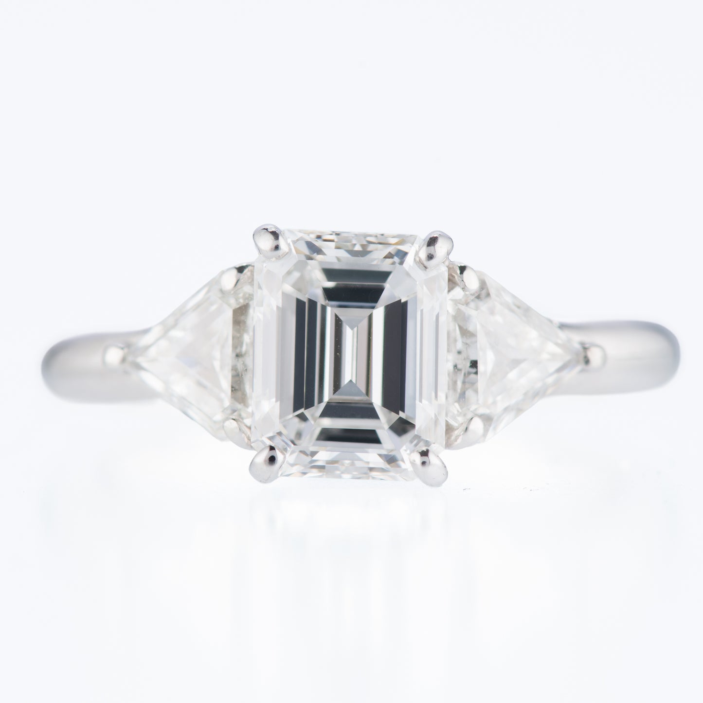 ダイヤモンド プラチナリング D: 1.59ct 0.7ct Pt950