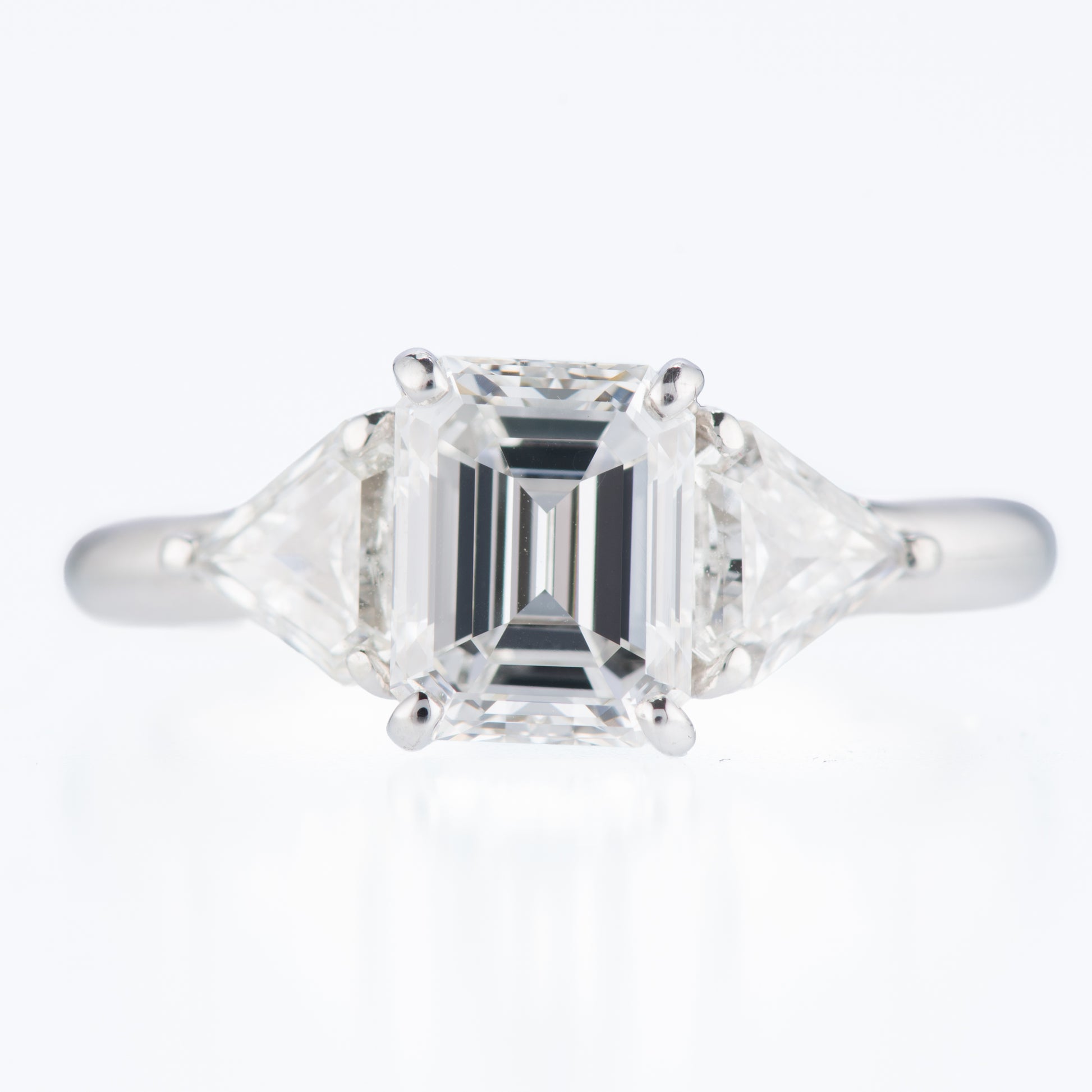 ダイヤモンド プラチナリング D: 1.59ct 0.7ct Pt950