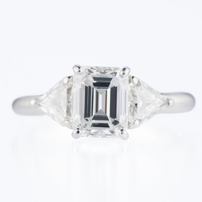 ダイヤモンド プラチナリング D: 1.59ct 0.7ct Pt950