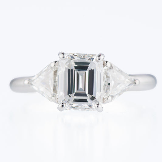 ダイヤモンド プラチナリング D: 1.59ct 0.7ct Pt950