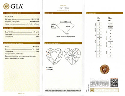1ct ハートシェイプダイヤモンド取り巻きプラチナリング(1.01ct D VS1 1.01/1.03 GIA)
