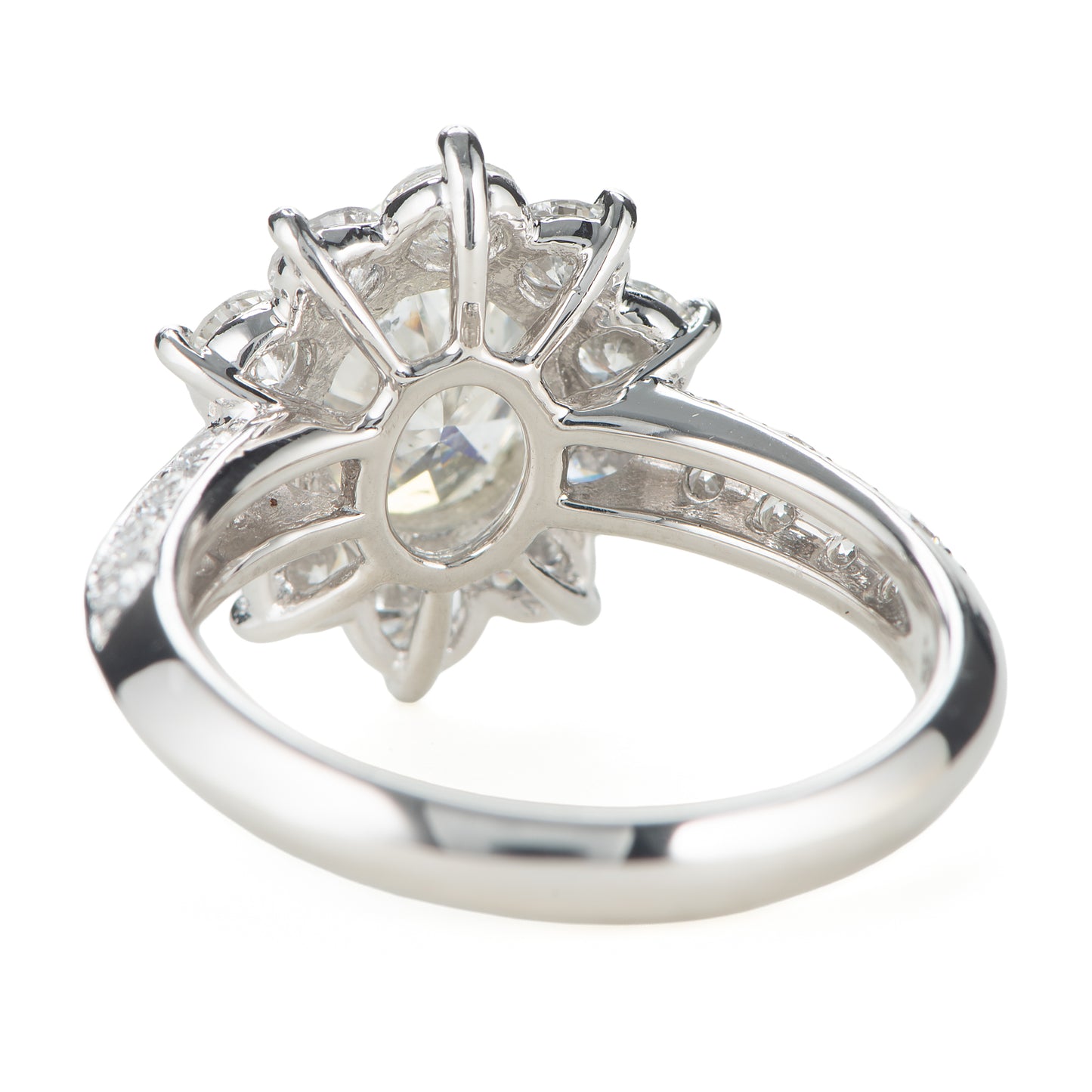 2.98cttw オーバルダイヤモンドダイヤモンド プラチナリング D: 1.51ct D: 1.47ct M I1 Pt900 GIA