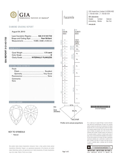 1.7ct ダイヤモンドエンゲージリングD IF (1.73ct D IF GIA Pt950)