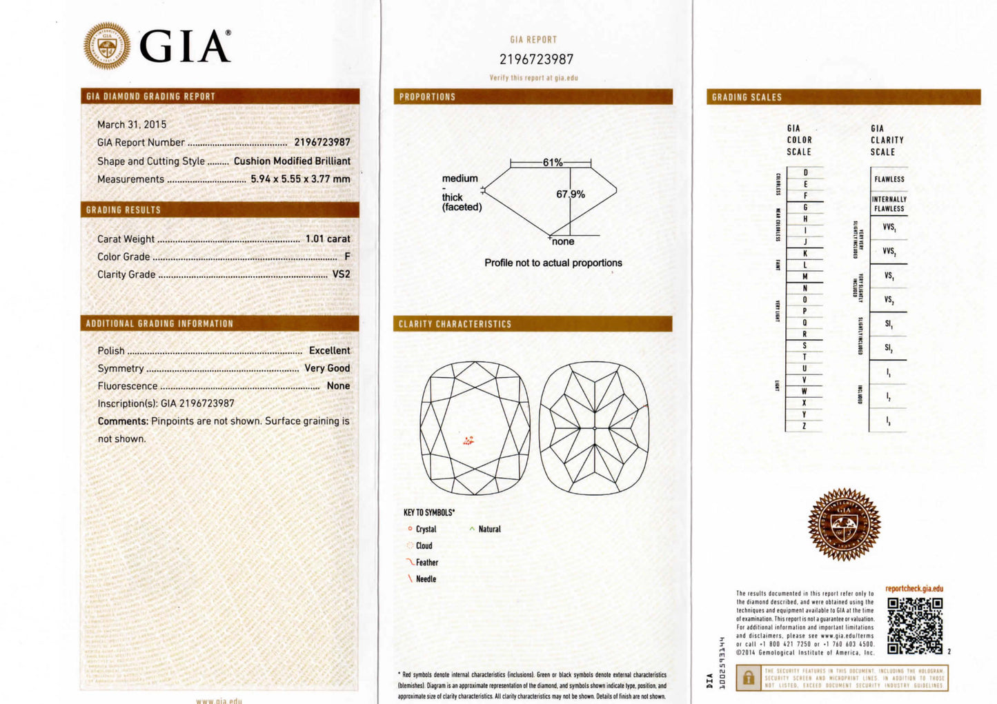 1.01ct Fカラー VS2 ダイヤモンドペンダント プラチナ950/850製(1.01 F VS2 0.23ctPt950/Pt850 )GIA