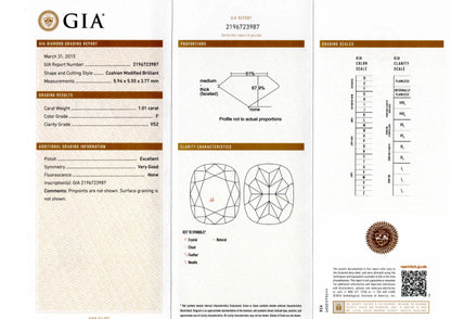 1.01ct Fカラー VS2 ダイヤモンドペンダント プラチナ950/850製(1.01 F VS2 0.23ctPt950/Pt850 )GIA