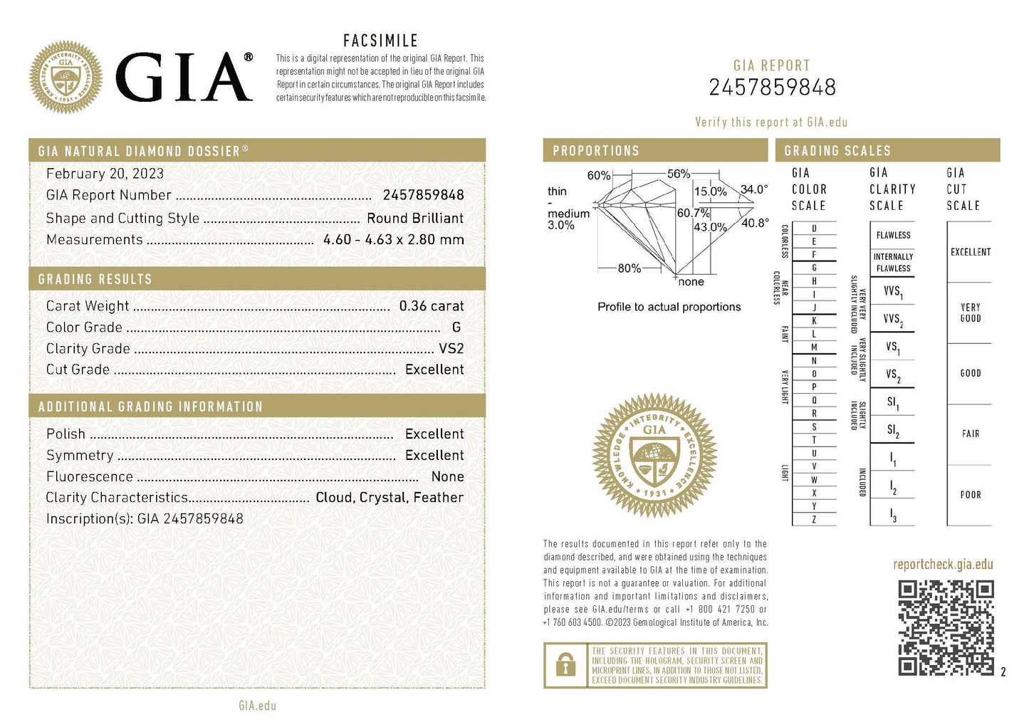 ZUISHO｜Pt950 一粒ダイヤモンド 0.36ct ペンダントネックレス (G/VS2/3Ex) GIA鑑定書付 Pt850 45cm 丸小豆チェーン