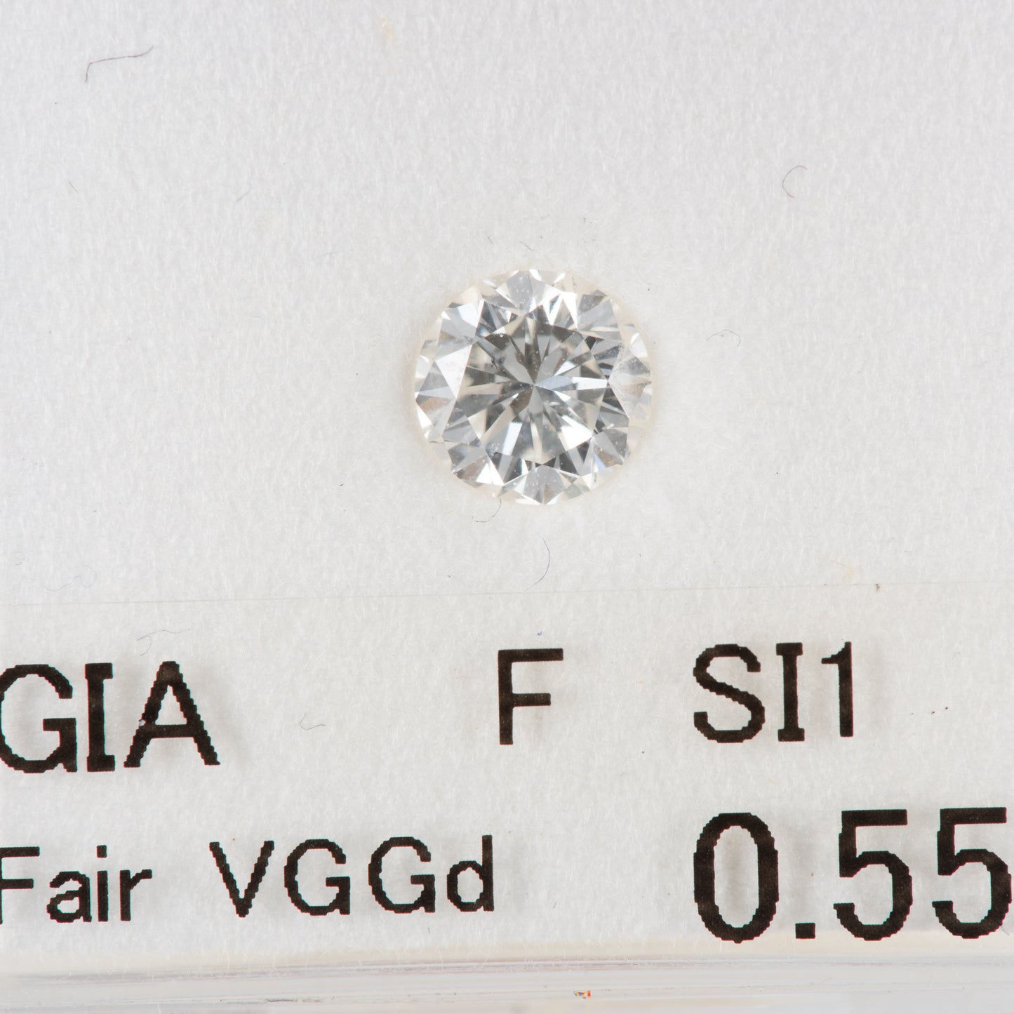 0.55ct ダイヤモンドルース　ラウンド(0.55ct F SI1 Fair-VG-Gd GIA)