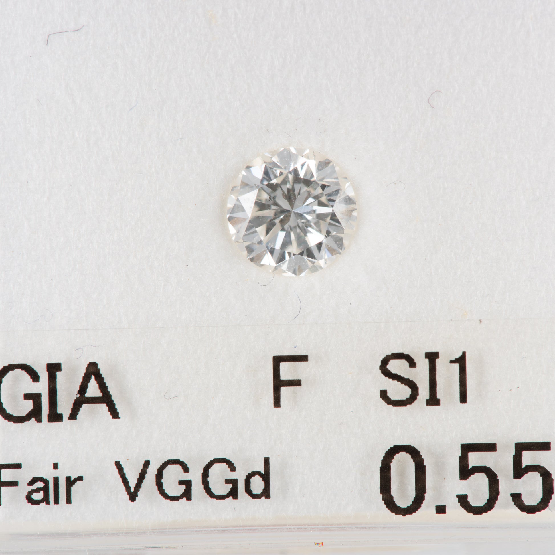 0.55ct ダイヤモンドルース　ラウンド(0.55ct F SI1 Fair-VG-Gd GIA)