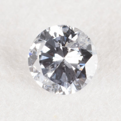 0.07ct ファンシーライトグレーブルー Fancy Light Gray Blue, GIA ラウンド