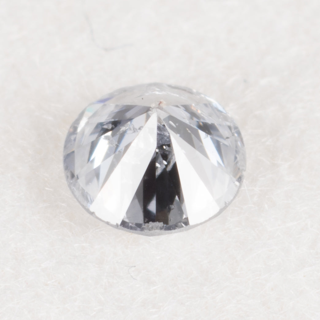 0.07ct ファンシーライトグレーブルー Fancy Light Gray Blue, GIA ラウンド