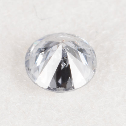 0.07ct ファンシーライトグレーブルー Fancy Light Gray Blue, GIA ラウンド