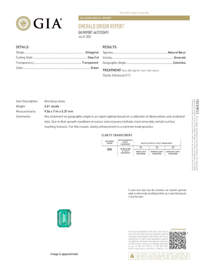 2.61ct コロンビア産エメラルドxダイヤモンド プラチナ製リング E:2.61ct D:1.10ct Pt950/K18YG GIA