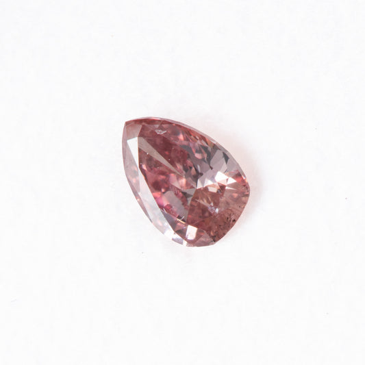 0.10ct Fancy Deep Pink ファンシーディープピンクダイヤモンドルース ペアシェイプ (I1)GIA
