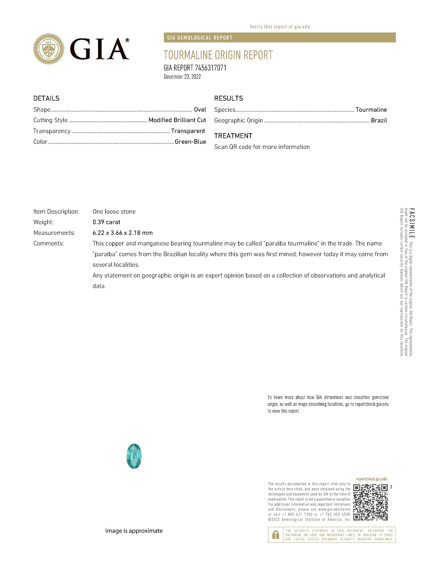 ブラジル産パライバトルマリンxダイヤモンドプラチナ製リング(0.39ct 0.37 Pt950 GIA)