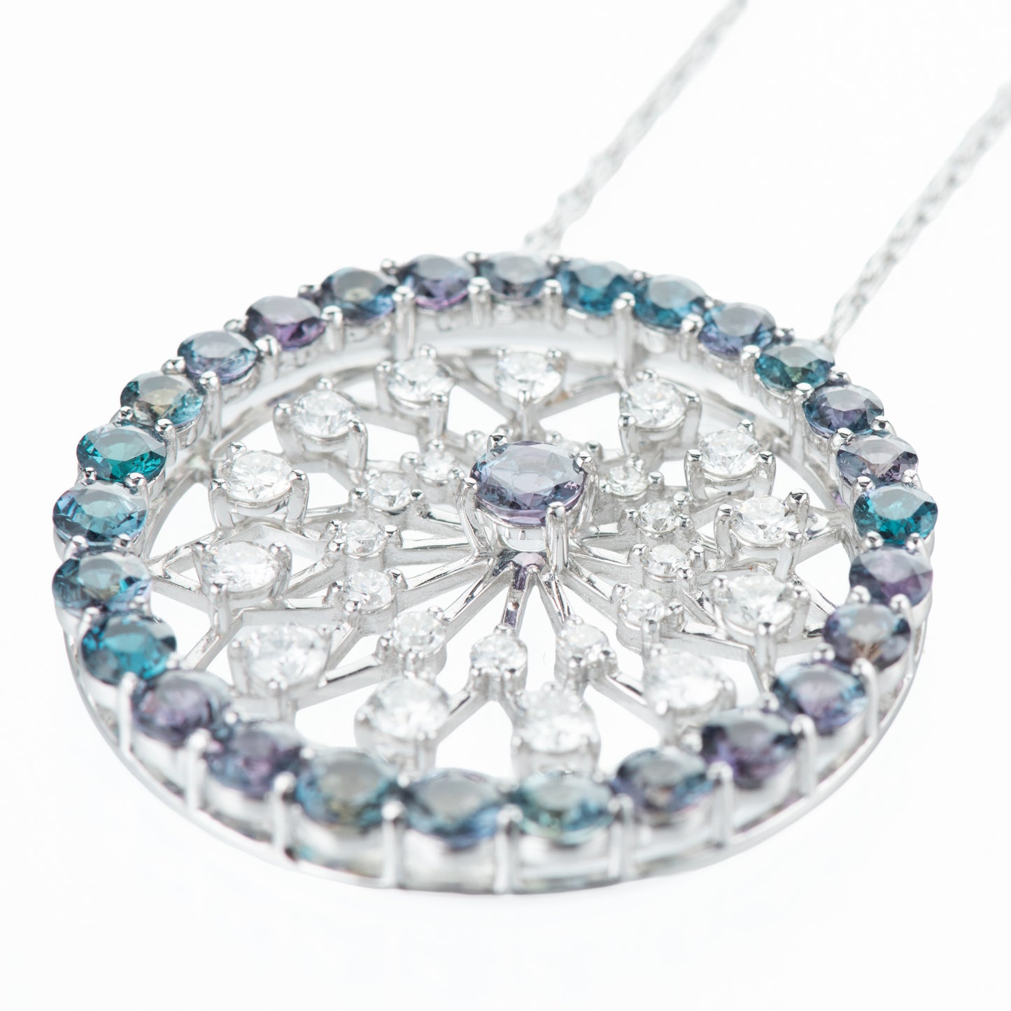 5ctアレキサンドライトプラチナペンダント AL:5.20ct D:1.51ct Pt900/850 GIA