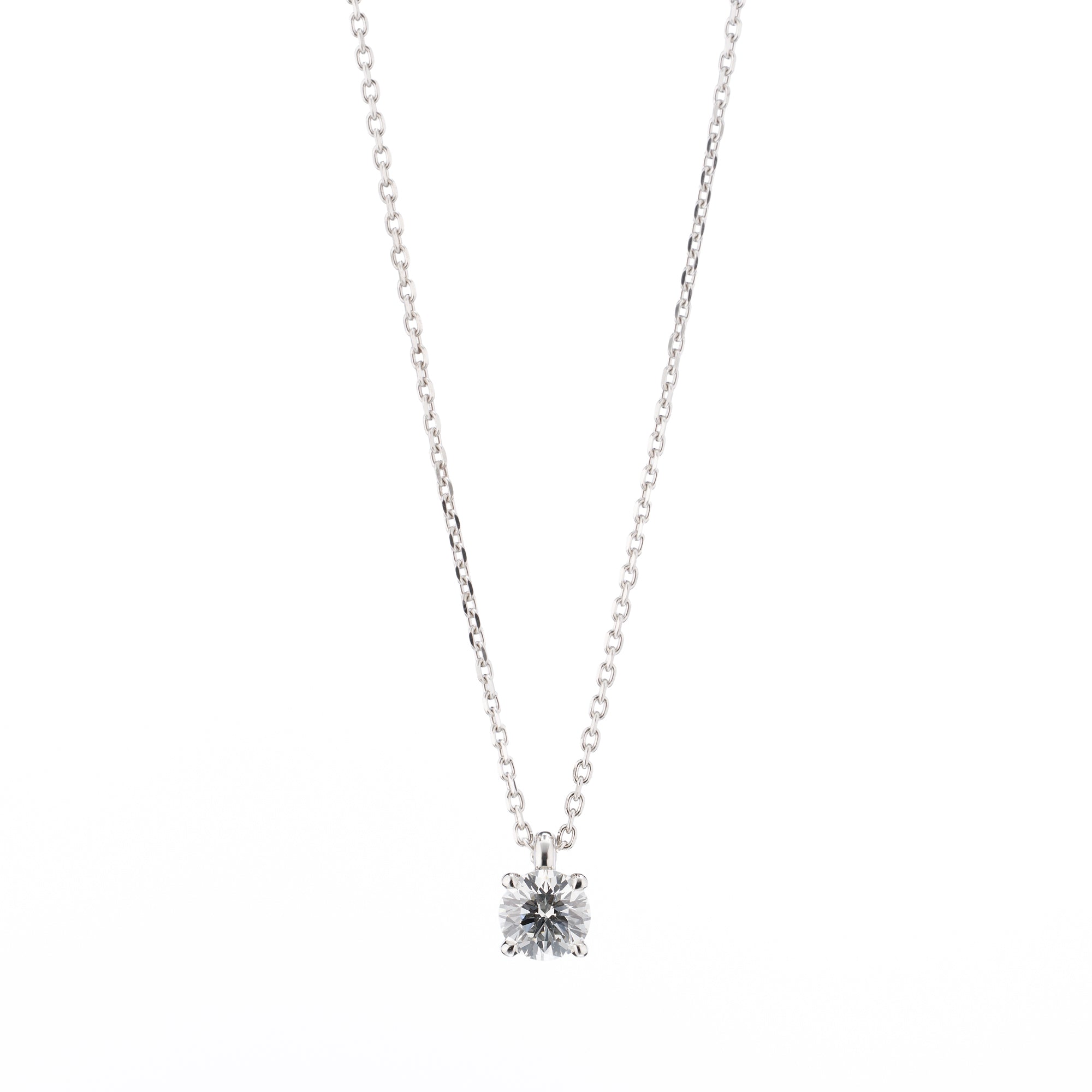 ZUISHO｜Pt950 一粒ダイヤモンド 0.36ct ペンダントネックレス (G/VS2