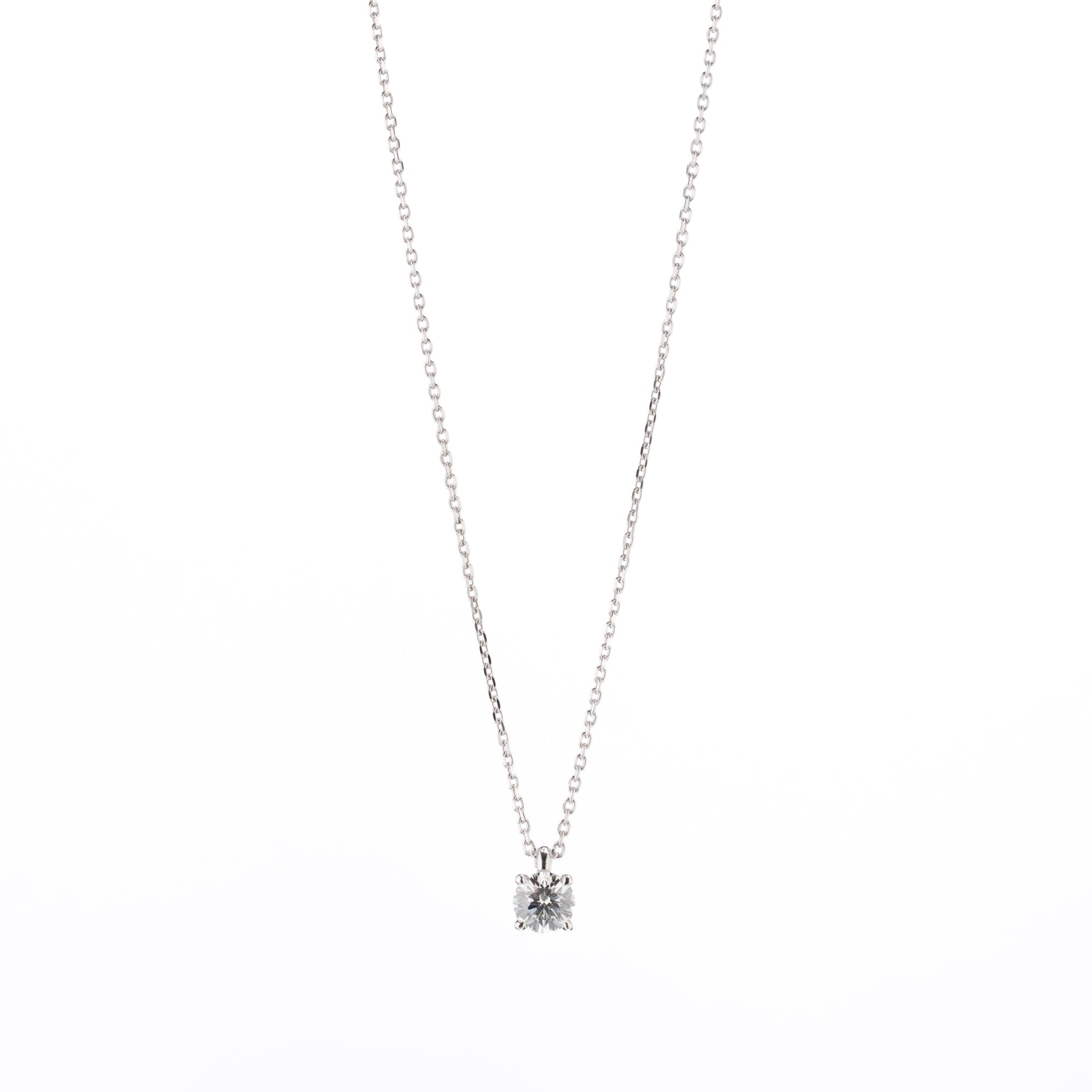 ZUISHO｜Pt950 一粒ダイヤモンド 0.36ct ペンダントネックレス (G/VS2