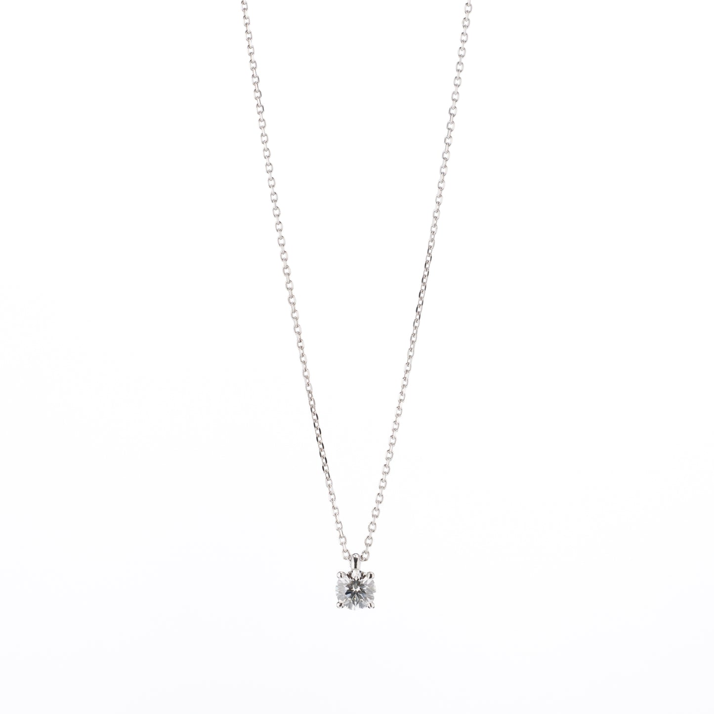 ZUISHO｜Pt950 一粒ダイヤモンド 0.36ct ペンダントネックレス (G/VS2/3Ex) GIA鑑定書付 Pt850 45cm 丸小豆チェーン
