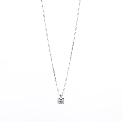 ZUISHO｜Pt950 一粒ダイヤモンド 0.36ct ペンダントネックレス (G/VS2/3Ex) GIA鑑定書付 Pt850 45cm 丸小豆チェーン