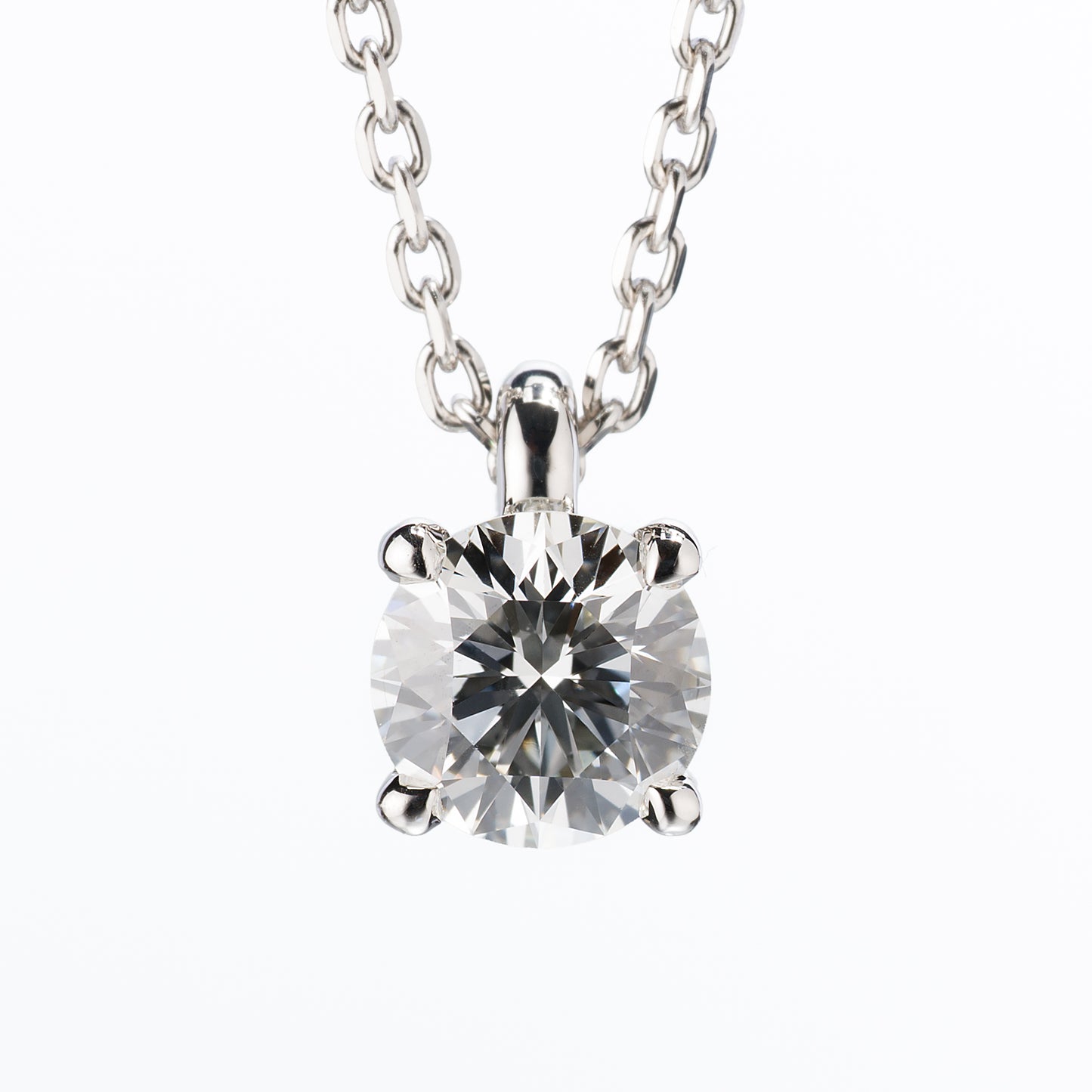 ZUISHO｜Pt950 一粒ダイヤモンド 0.36ct ペンダントネックレス (G/VS2/3Ex) GIA鑑定書付 Pt850 45cm 丸小豆チェーン