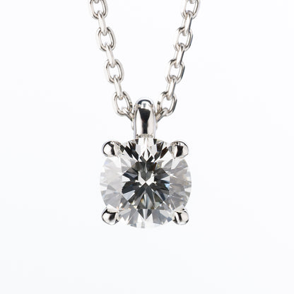 ZUISHO｜Pt950 一粒ダイヤモンド 0.36ct ペンダントネックレス (G/VS2/3Ex) GIA鑑定書付 Pt850 45cm 丸小豆チェーン