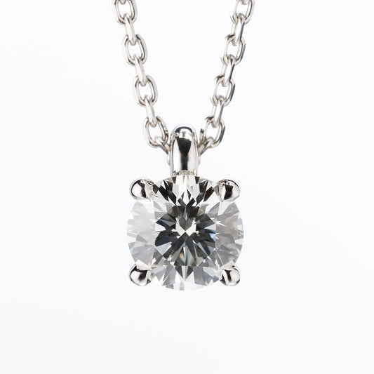 ZUISHO｜Pt950 一粒ダイヤモンド 0.36ct ペンダントネックレス (G/VS2/3Ex) GIA鑑定書付 Pt850 45cm 丸小豆チェーン