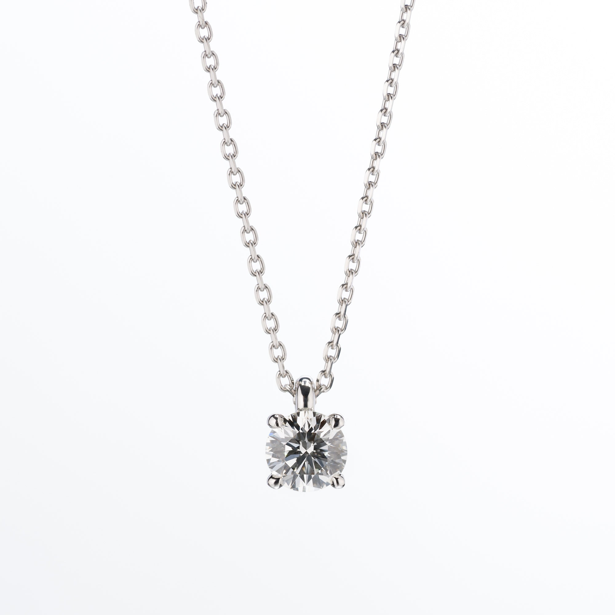 ZUISHO｜Pt950 一粒ダイヤモンド 0.36ct ペンダントネックレス (G/VS2