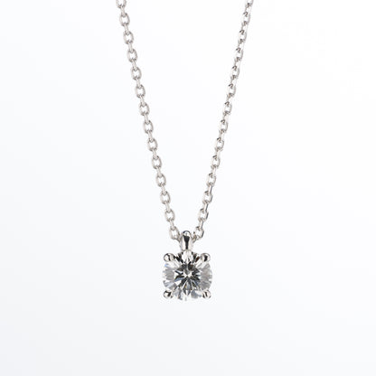 ZUISHO｜Pt950 一粒ダイヤモンド 0.36ct ペンダントネックレス (G/VS2/3Ex) GIA鑑定書付 Pt850 45cm 丸小豆チェーン