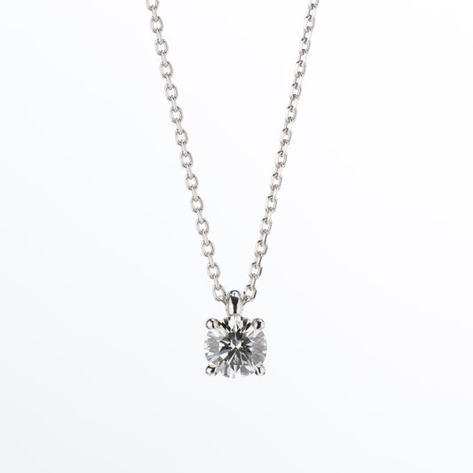ZUISHO｜Pt950 一粒ダイヤモンド 0.36ct ペンダントネックレス (G/VS2/3Ex) GIA鑑定書付 Pt850 45cm 丸小豆チェーン
