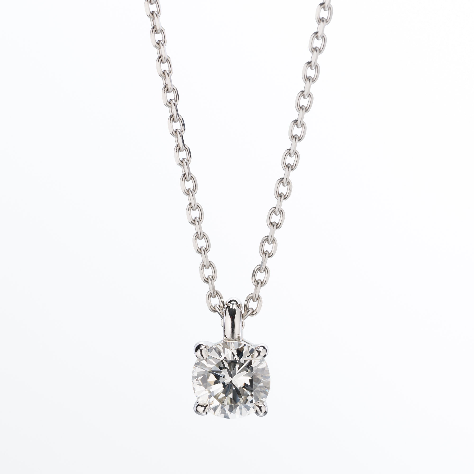 ZUISHO | Pt950 一粒ダイヤモンド 0.52ct ペンダントネックレス (H