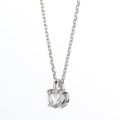 ZUISHO | Pt950 一粒ダイヤモンド 0.52ct ペンダントネックレス (H/VVS2) GIA鑑定書付 Pt850 45cm 丸小豆チェーン
