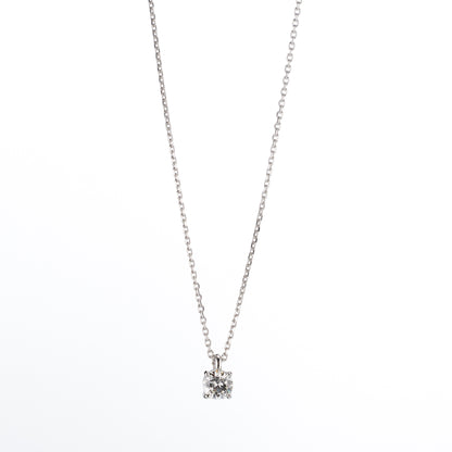 ZUISHO | Pt950 一粒ダイヤモンド 0.52ct ペンダントネックレス (H/VVS2) GIA鑑定書付 Pt850 45cm 丸小豆チェーン