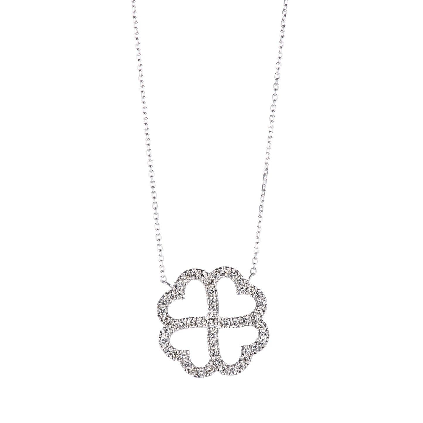 ダイヤモンド ホワイトゴールドペンダントネックレス D: 0.5ct K18WG