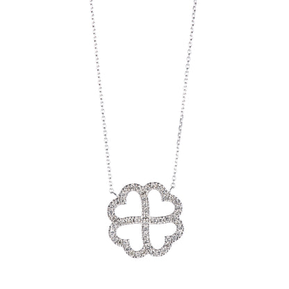 ダイヤモンド ホワイトゴールドペンダントネックレス D: 0.5ct K18WG