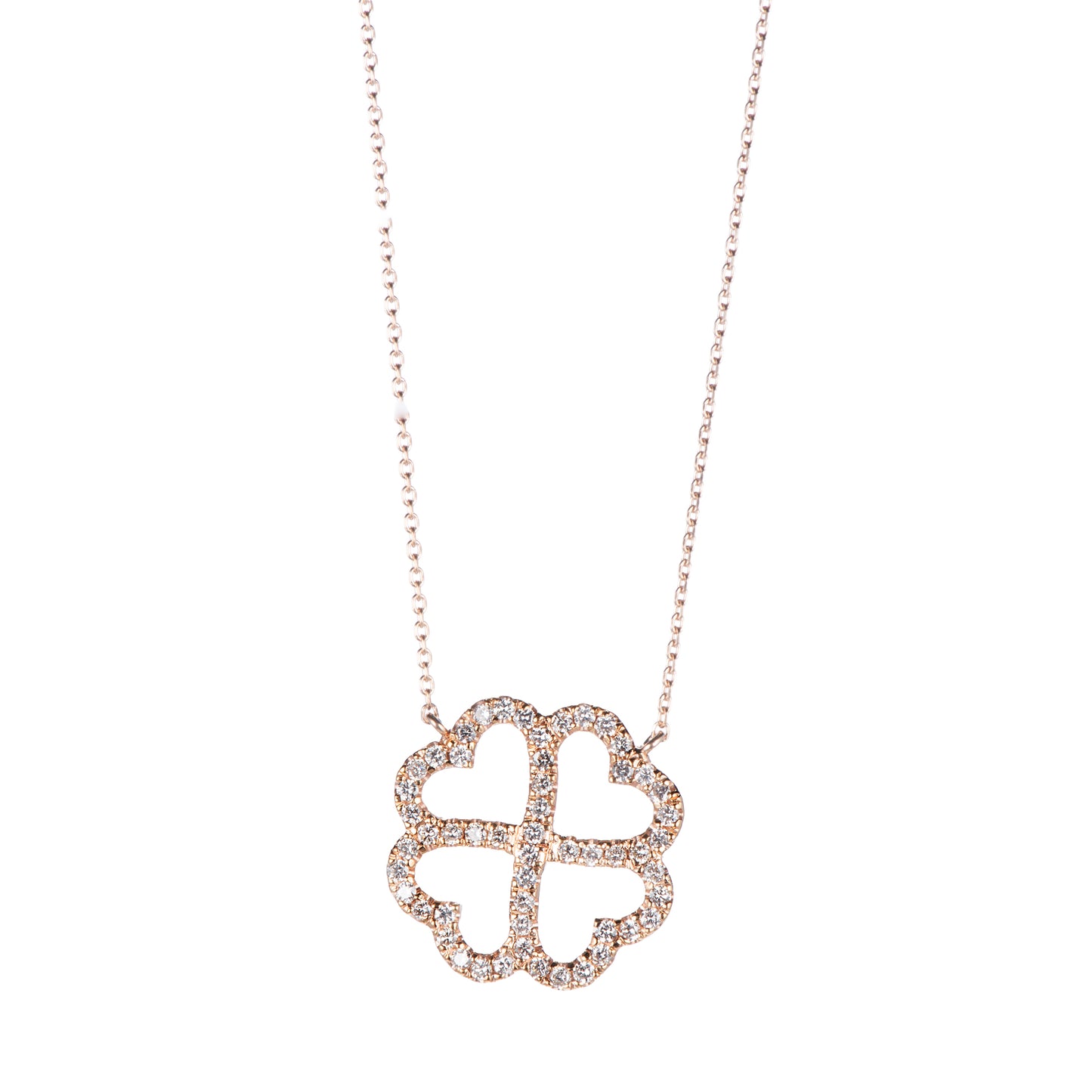 ダイヤモンド ピンクゴールドペンダントネックレス D: 0.5ct K18PG