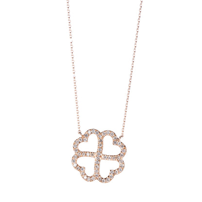 ダイヤモンド ピンクゴールドペンダントネックレス D: 0.5ct K18PG