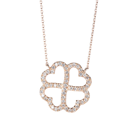 ダイヤモンド ピンクゴールドペンダントネックレス D: 0.5ct K18PG