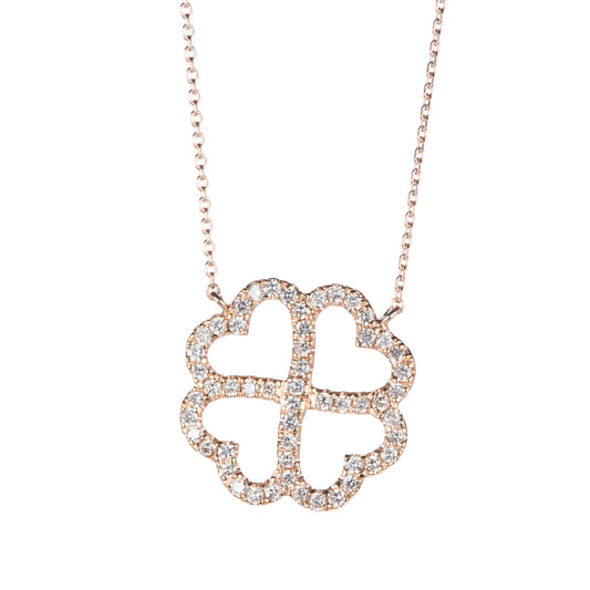 ダイヤモンド ピンクゴールドペンダントネックレス D: 0.5ct K18PG