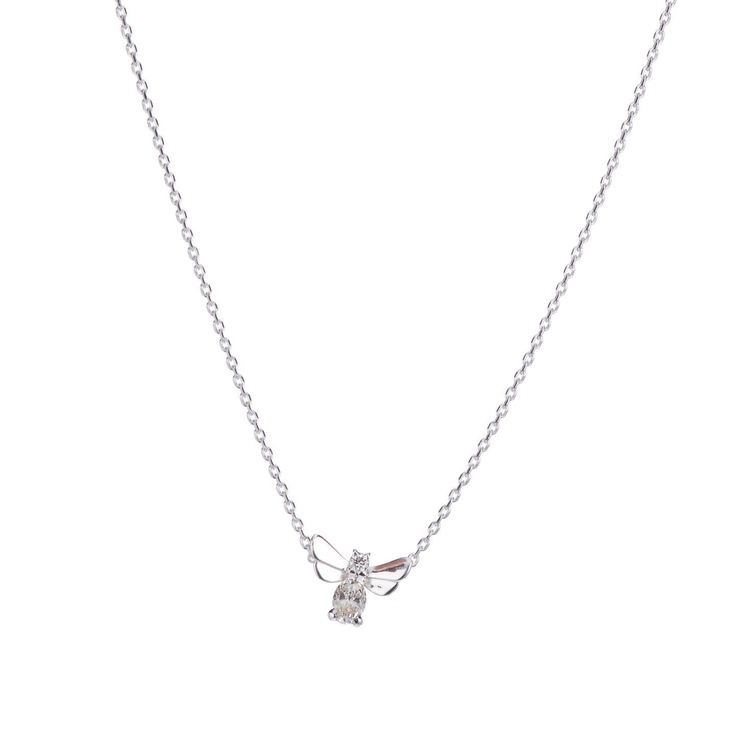 ビー ダイヤモンド ホワイトゴールド製ペンダントネックレス D: 0.31ct K18WG