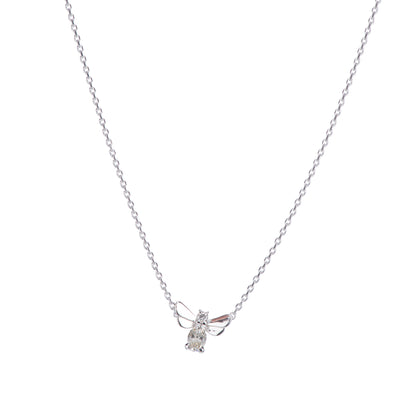 ビー ダイヤモンド ホワイトゴールド製ペンダントネックレス D: 0.31ct K18WG