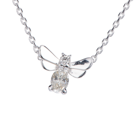 ビー ダイヤモンド ホワイトゴールド製ペンダントネックレス D: 0.31ct K18WG