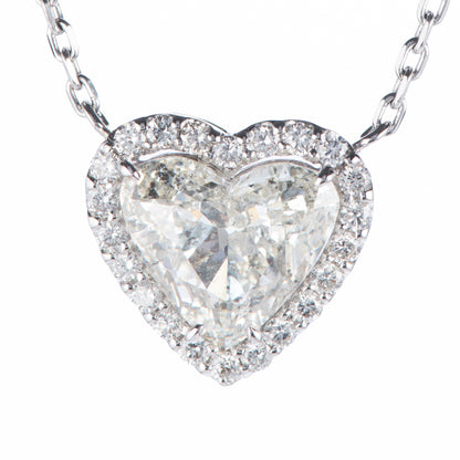 1.99ct Jカラー SI2 ダイヤモンドペンダント　プラチナ900/850製 (1.99ct J SI2 0.30ct Pt900/Pt850) CGL