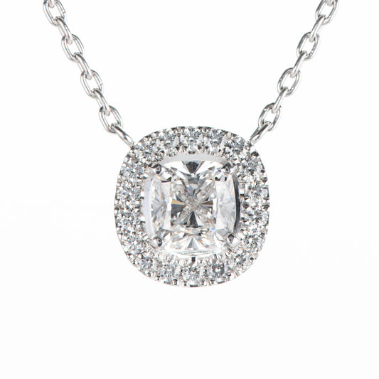 1.01ct Fカラー VS2 ダイヤモンドペンダント プラチナ950/850製(1.01 F VS2 0.23ctPt950/Pt850 )GIA