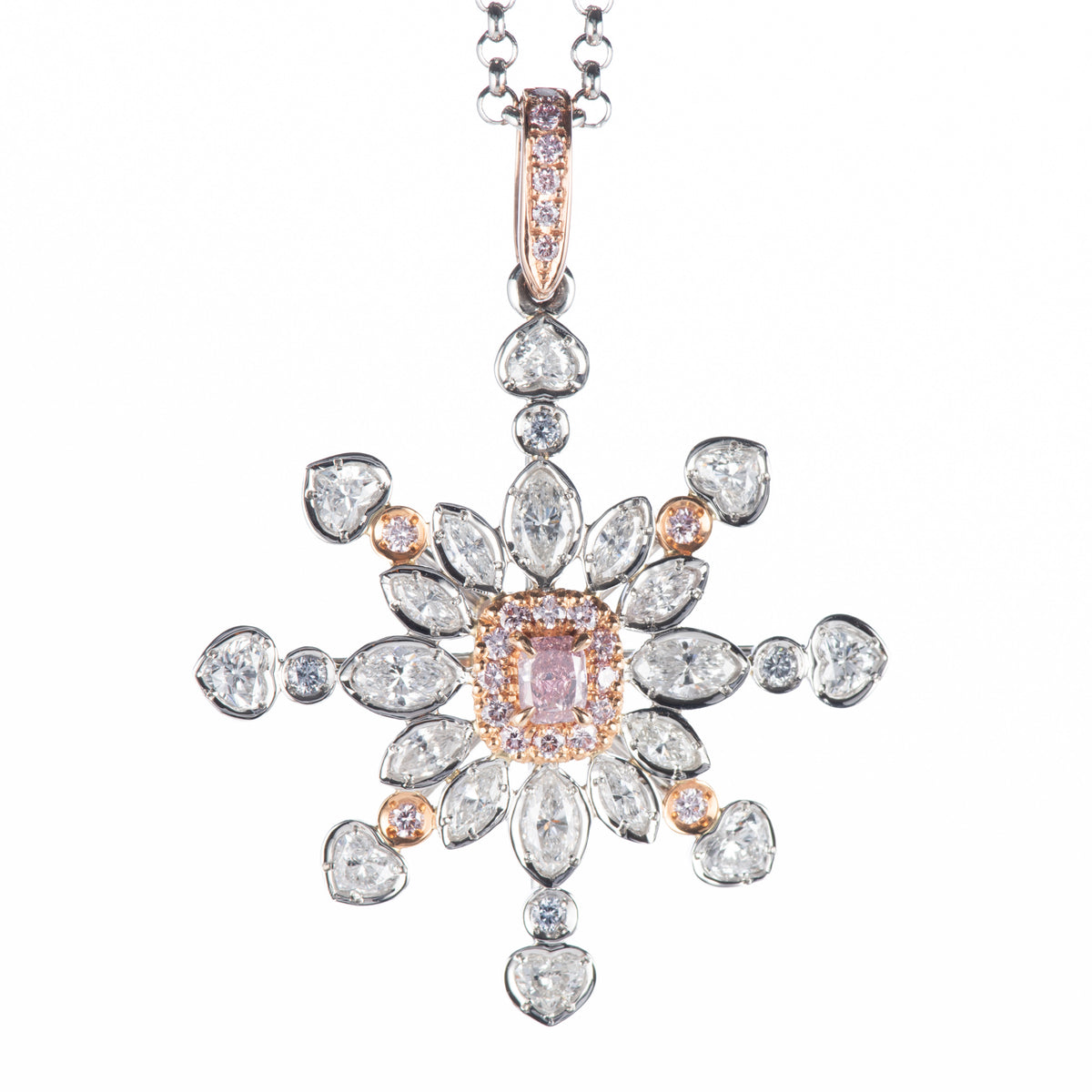 0.20ct ファンシーインテンスピンクダイヤモンドペンダントプラチナ 
