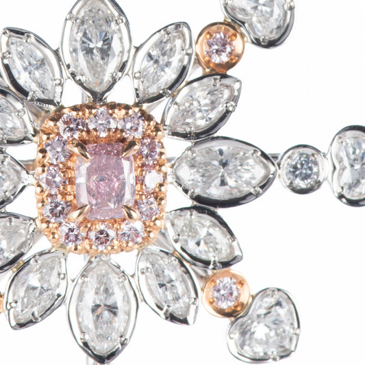 0.20ct ファンシーインテンスピンクダイヤモンドペンダントプラチナペンダントPD:0.457ct BD:0.065ct D: 1.63ct Pt950/850