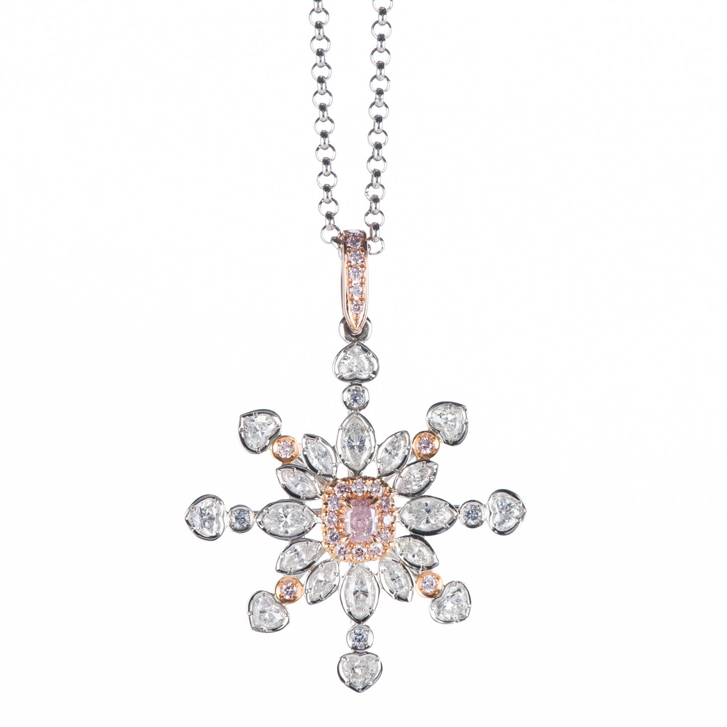 0.20ct ファンシーインテンスピンクダイヤモンドペンダントプラチナペンダントPD:0.457ct BD:0.065ct D: 1.63ct Pt950/850