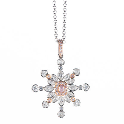 0.20ct ファンシーインテンスピンクダイヤモンドペンダントプラチナペンダントPD:0.457ct BD:0.065ct D: 1.63ct Pt950/850