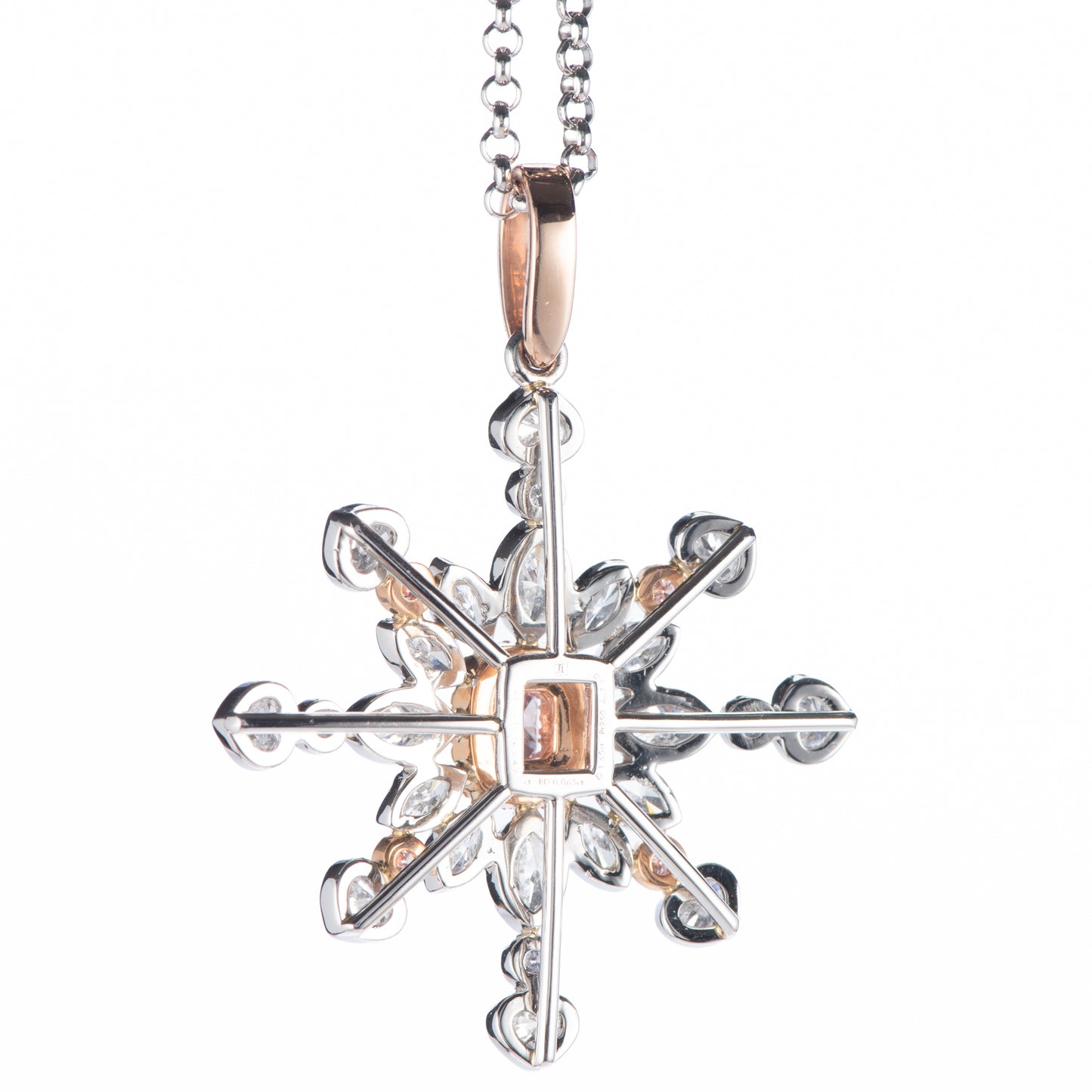 0.20ct ファンシーインテンスピンクダイヤモンドペンダントプラチナペンダントPD:0.457ct BD:0.065ct D: 1.63ct Pt950/850